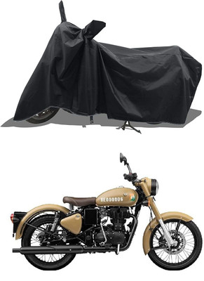 KEDIT Two Wheeler Cover for Royal Enfield(Bullet 350, Black)