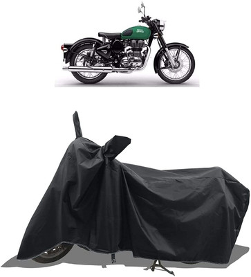 KEDIT Two Wheeler Cover for Royal Enfield(Bullet 350 New, Black)