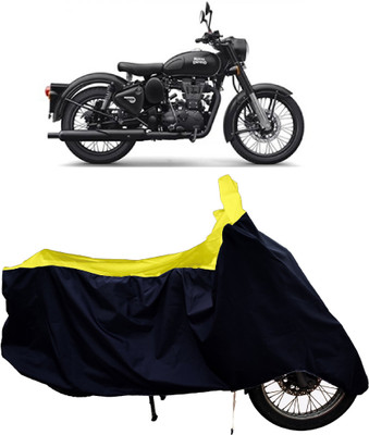 Tricway Two Wheeler Cover for Royal Enfield(Classic Stealth Black, Yellow, Black)