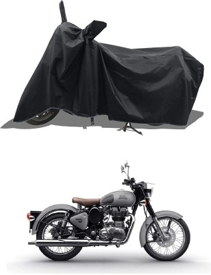 KEDIT Two Wheeler Cover for Royal Enfield(Classic 350, Black)