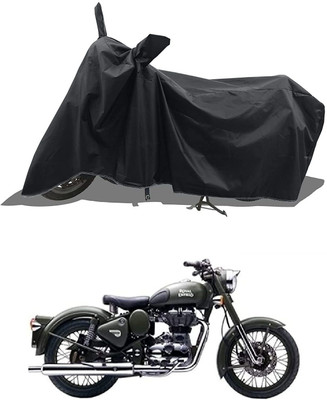 KEDIT Two Wheeler Cover for Royal Enfield(Bullet, Black)