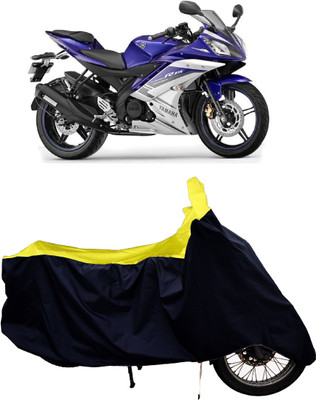 Tricway Two Wheeler Cover for Yamaha(YZF-R15 V2 BS6, Yellow, Black)