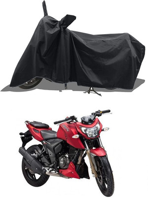 KEDIT Two Wheeler Cover for TVS(Apache RTR 200 4V, Black)