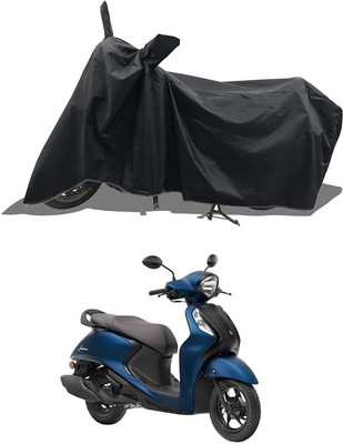 KEDIT Two Wheeler Cover for Yamaha(Fascino 125 FI, Black)