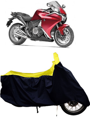 Tricway Two Wheeler Cover for Honda(VFR 1200F, Yellow, Black)