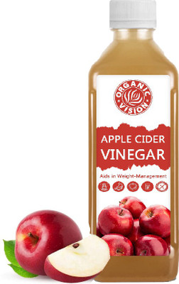 Organic Vision Apple Cider Vinegar for Weight Loss With Mother Unfiltered And Undiluted Vinegar Vinegar(500 ml)