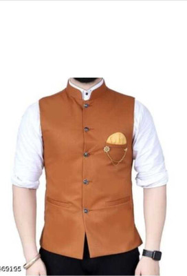 maksud enterprise Sleeveless Solid Men Jacket