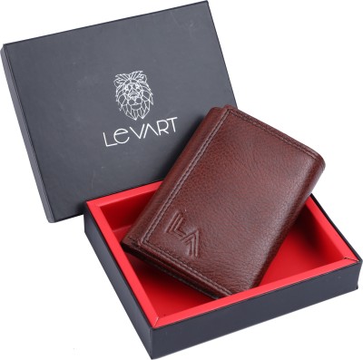 LEVART Men Evening/Party, Casual, Ethnic, Formal, Travel, Trendy Brown Genuine Leather Wallet(12 Card Slots)