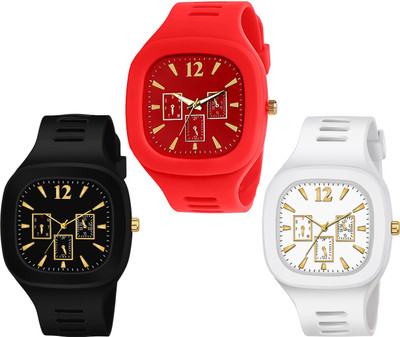 Motugaju Designer Combo Watches For Mans Pack Of 3 Analog Watch  - For Men
