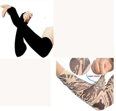 VIDHU CREATIONS Nylon Arm Sleeve For Boys & Girls With Tattoo(Free, Multicolor)