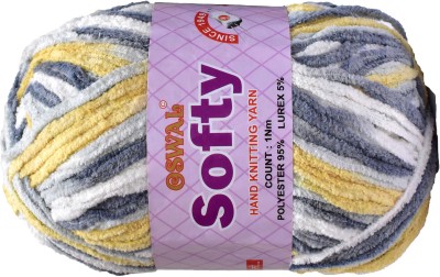 M.G Enterprise Represents Oswal Knitting Yarn Thick Wool, Softy Yellow Grey 300 gm Art-GHC