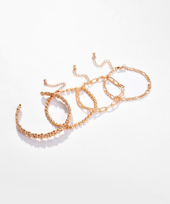 SOHI Alloy Gold-plated Bracelet Set(Pack of 4)