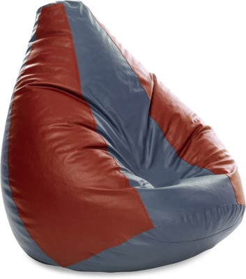 Alfanso Jumbo Tear Drop Bean Bag Cover  (Without Beans)(Grey, Tan)