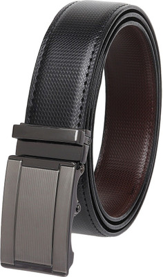 HENEDA Men Casual Black Synthetic Reversible Belt