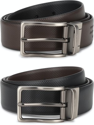 Allen Solly Men Formal Black Genuine Leather Reversible Belt