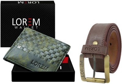 LOREM Men Casual Brown Artificial Leather Belt