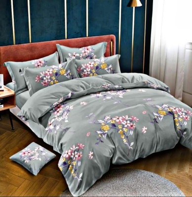 DORISTYLE Printed Single Comforter for  Heavy Winter(Cotton, Grey Floral)