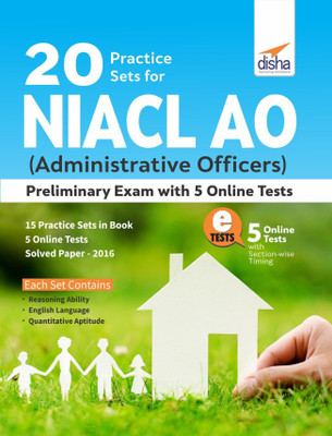 20 Practice Sets for NIACL AO (Administrative Officers) Preliminary Exam With 5 Online Tests(English, Paperback, Disha Experts)