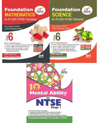 Foundation Science/ Mathematics/ Mental Ability for IIT-JEE/ NTSE/ Olympiad Class 6 - 3rd Edition(English, Paperback, Disha Experts)