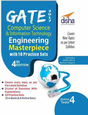 GATE 2017 Computer Science & Information Technology Masterpiece with 10 Practice Sets (6 in Book + 4 Online) 4th edition 4 Edition(English, Paperback, Disha Experts)