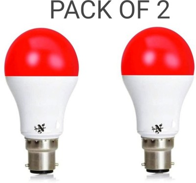 NEW INDIA LIGHTING 9 W Standard B22 LED Bulb(White, Pack of 2)
