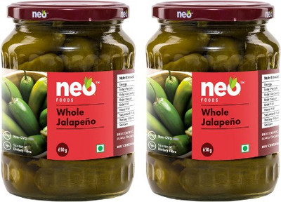 neo Whole Jalapenos I Ready to Eat I Non-GMO I Jalapenos(2 Piece, Pack of 2)