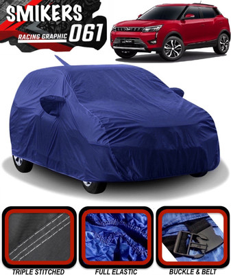SMIKERS Car Cover For Mahindra XUV 300 (With Mirror Pockets)(Blue)