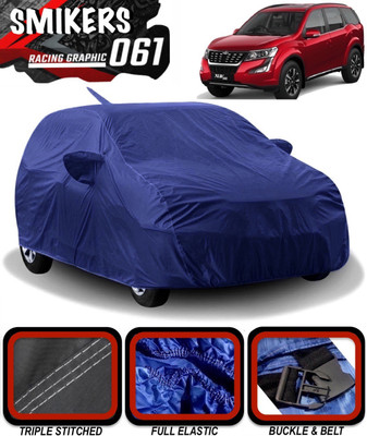 SMIKERS Car Cover For Mahindra XUV 500 (With Mirror Pockets)(Blue)