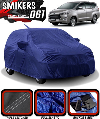SMIKERS Car Cover For Toyota Innova (With Mirror Pockets)(Blue)