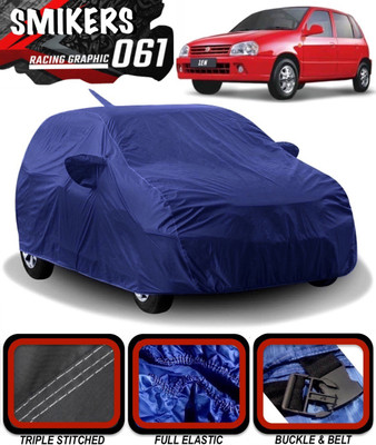 SMIKERS Car Cover For Maruti Suzuki Zen (With Mirror Pockets)(Blue)
