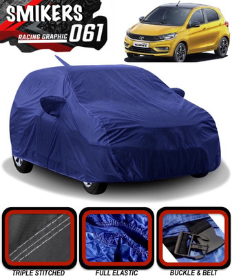 SMIKERS Car Cover For Tata Tigor (With Mirror Pockets)(Blue)