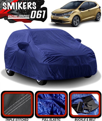 SMIKERS Car Cover For Tata Altroz (With Mirror Pockets)(Blue)