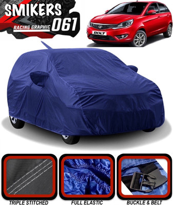 SMIKERS Car Cover For Tata Bolt (With Mirror Pockets)(Blue)
