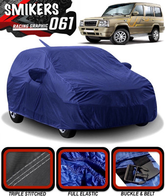 SMIKERS Car Cover For Tata Sumo Gold (With Mirror Pockets)(Blue)