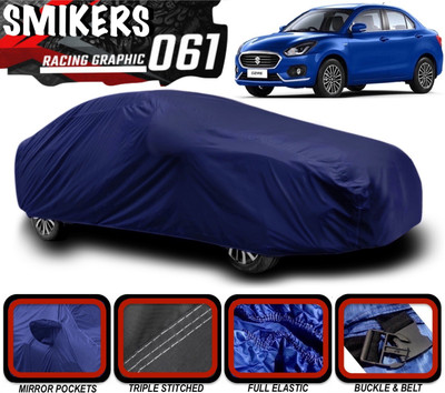 SMIKERS Car Cover For Maruti Suzuki Swift Dzire (With Mirror Pockets)(Blue)