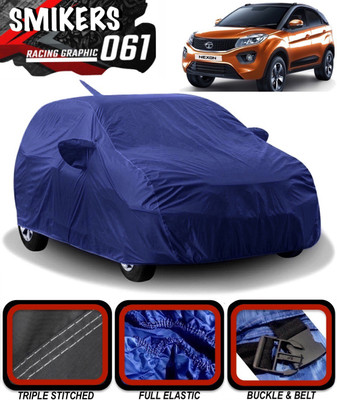 SMIKERS Car Cover For Tata Nexon (With Mirror Pockets)(Blue)