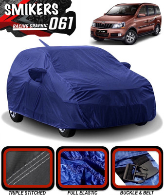 SMIKERS Car Cover For Mahindra Xylo (With Mirror Pockets)(Blue)
