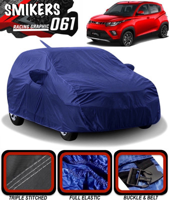 SMIKERS Car Cover For Mahindra KUV100 (With Mirror Pockets)(Blue)