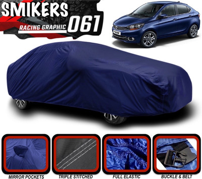 SMIKERS Car Cover For Tata Tigor EV XM Electric (With Mirror Pockets)(Blue)