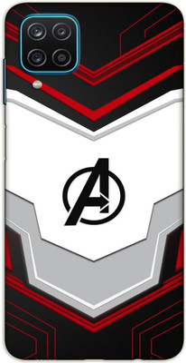 iprinto Back Cover for Samsung Galaxy A12 Avenger logo Back Cover(White, Dual Protection, Silicon, Pack of: 1)