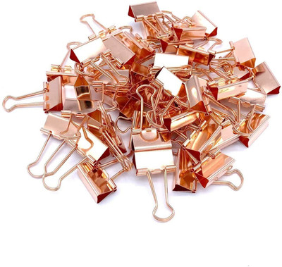 ZUVILIKA 0 19 mm Metal Binder clip(Set of 40, rose gold)