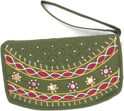 SriAoG Casual Green, Yellow  Clutch