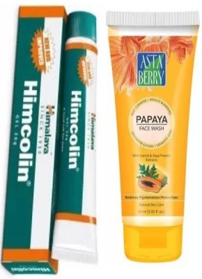 HIMALAYA Himcolin Gel and ASTABRRY Papaya Face wash 100ml  (2 Items in the set)