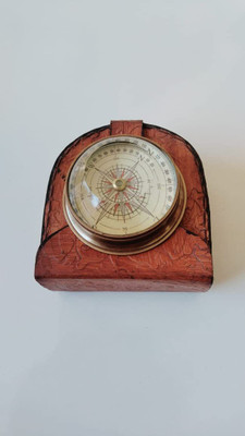 GENIUS EINSTEIN ENTERPRISES Nautical Anchor Compass Replica Desktop Antique Vintage Compass(Gold)