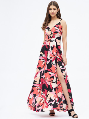 HARPA Women A-line Multicolor Maxi/Full Length Dress