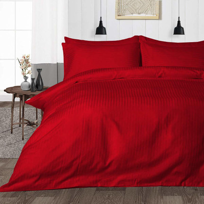 Hardeep Queen Cotton Duvet Cover(Red)