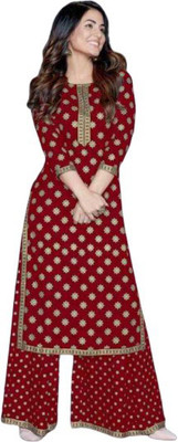 BF MALL Women Kurti Palazzo Set