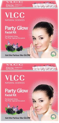 VLCC Party Glow Premium Facial Kit Combo pack of 2 (60gm X 2)(2 x 60 g)