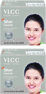 VLCC Silver Premium Facial Kit Combo Pack of 2 (60gm X 2)(2 x 60 g)