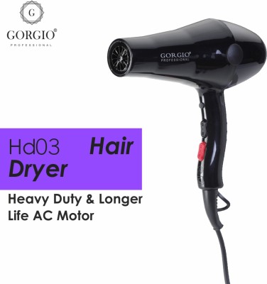 Gorgio Professional HD03 Hair Dryer(2000 W, Black)